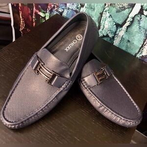 Chuxx Men’s Loafers Casual or Dress Shoes Navy Blue David 222-  Size 10